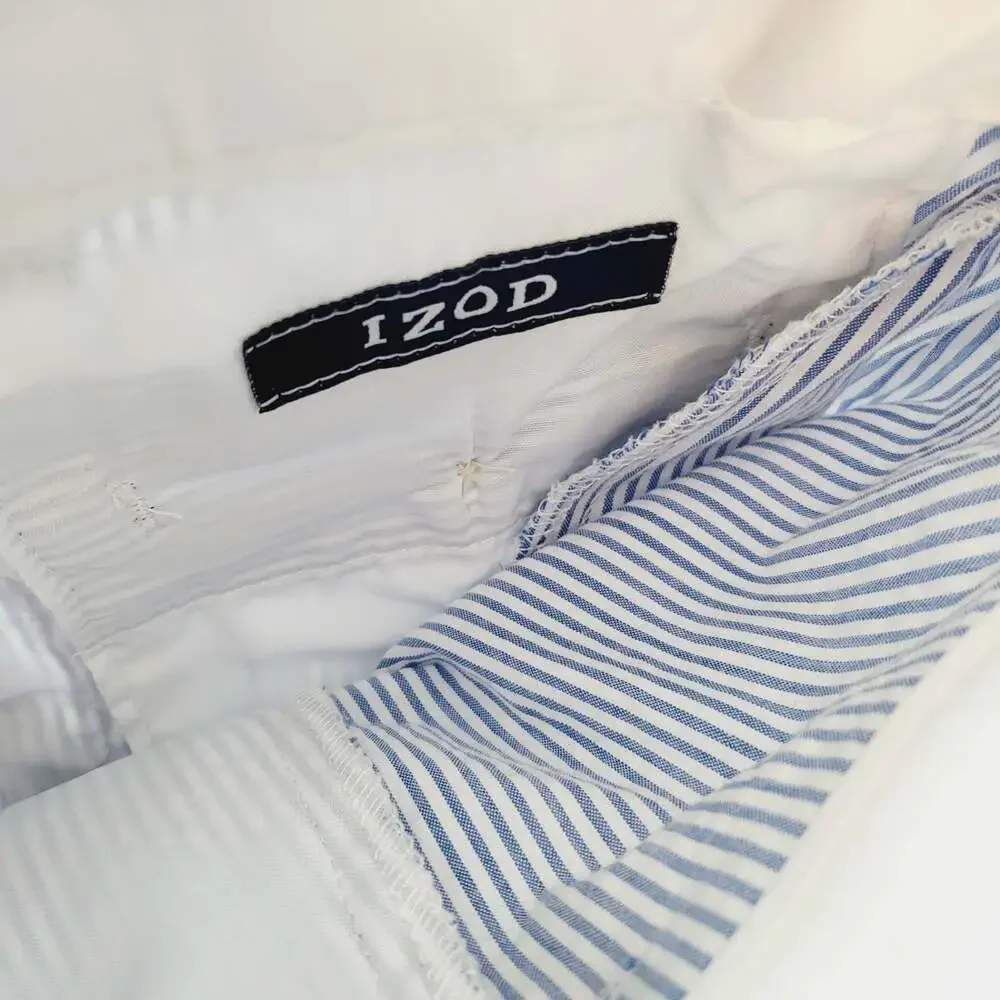 New Izod pinstripe pants and belt size 8